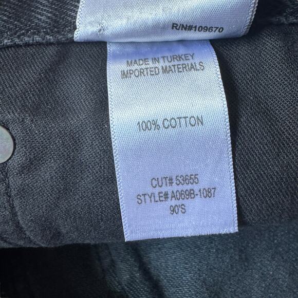 NEW AGOLDE 90s Mid Rise Loose Fit Jean Smokestack Distressed Black - Picture 9 of 12